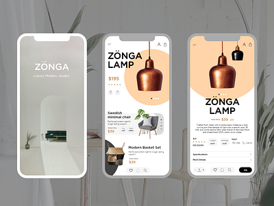 Zonga app art branding design minimal ui ux web website