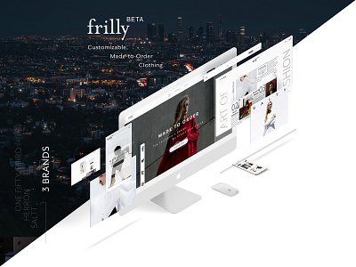 Frilly art branding design fashion minimal model ui ux web website