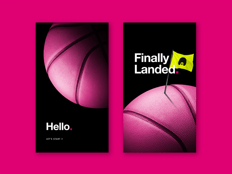 Debut Landing basket basketball debut debutshot flag hello interface lading planet ui design ux design
