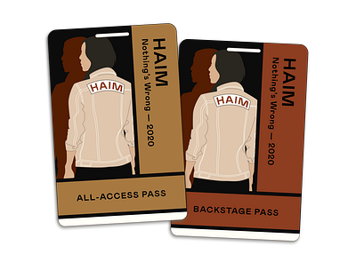 HAIM Crew Backstage Passes brand design design print