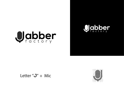 Jabber Factory | Podcast Studio Logo icon j mark lettermark logo logo design logo designer logotype mark minimalist monogram news logo podcast podcast logo podcast studio podcasting podcasts symbol vector