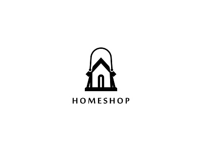 Home Shop Logo Concept brand design brand identity branding creative logo home house lettermark logo logo designer logotype monogram shop shopping store symbol vector
