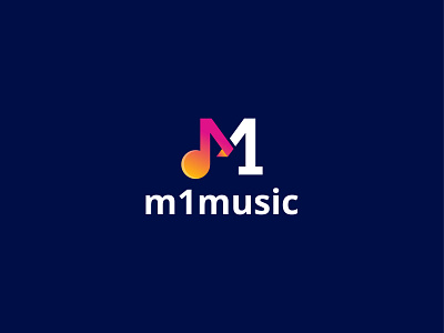 Music Logo Design brand identity branding creative logo gradient lettermark logo logo design logotype m logo minimal modern monogram music music app music player music school musician simple logo song symbol