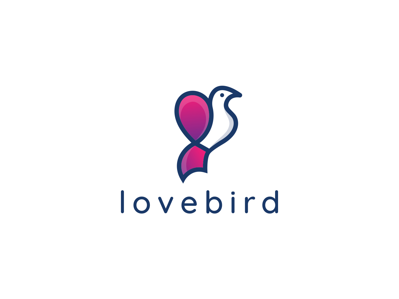 Love Birds Cartoon Logo Silhouette For Download @ Silhouette.pics