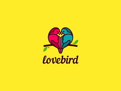 Love bird logo design 3 animal bird bird logo brand identity branding colorfull creative logo cute freedom heart illustration logo logo design logo designer logotype love parrot unused vector wellness
