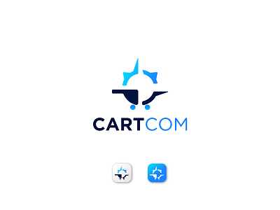 Cartcom Logo Design Concept abstract logo app icon app logo branding business logo cart clean creative logo logo logo design logo designer logo mark logo marks logotype online shop shopping cart symbol tech ui