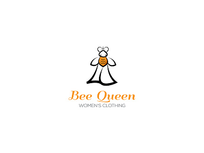 Clothing Brand Logo Design - Bee Queen bee logo brand identity branding cloth store clothing brand clothing company concept creative logo fashion illustration logo logo design logo designer logotype queen bee simple symbol vector