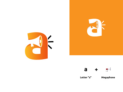 Letter A & Megaphone Logo Concept