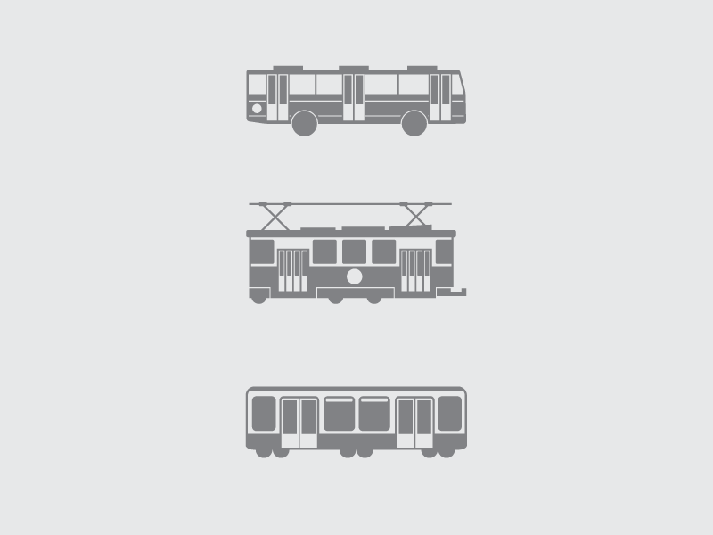 Public Transportation bus illustration rail subway train vector