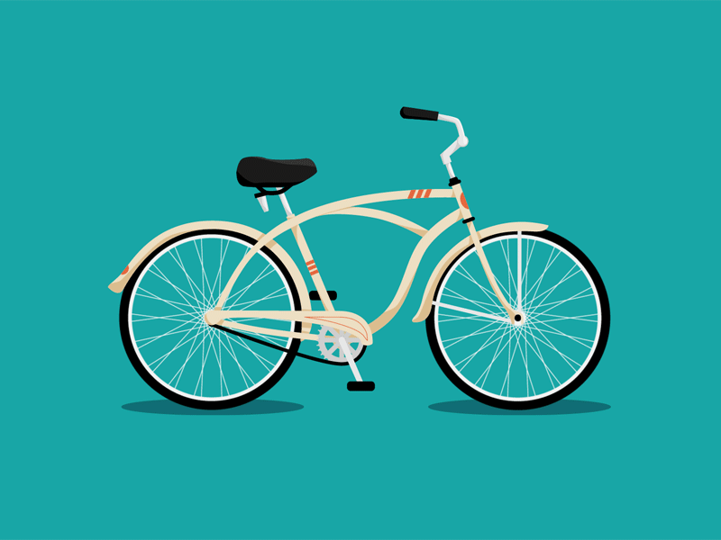 Bike [GIF] bike flat gif illustration