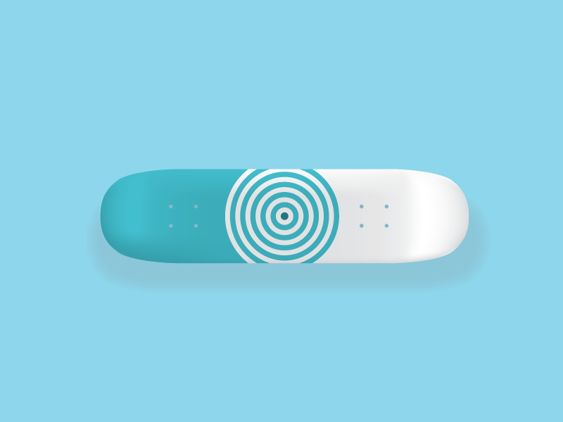 Skateboard deck gradient mesh illustration skate skateboard