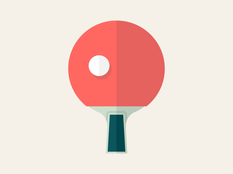 Ping Pong ball flat illustration paddle ping pong racket sports table tennis