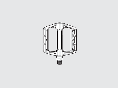 Bike Pedal Round 2 artcrank bike biking illustration line monotone outline pedal sketch