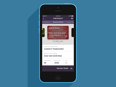 Credit Card Checkout Screen app card cards checkout credit ecommerce ios payment shopping