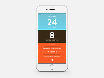 Perfect Cup Coffee Calculator app calculator coffee dailyui espresso recipe