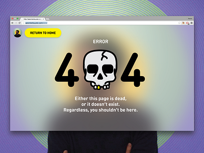 super spooky 4-oh-4 PAGE 404 dailyui error skull spooky web website