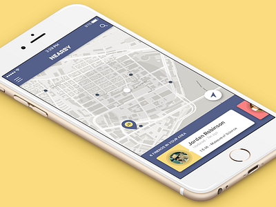 Nearby - A Friend Location Tracker app dailyui friends iphone location map nearby tracker tracking