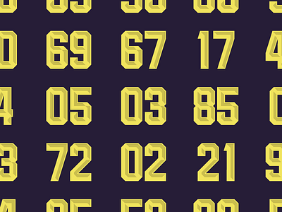 Custom Typeface font jerseys number numbers type typeface