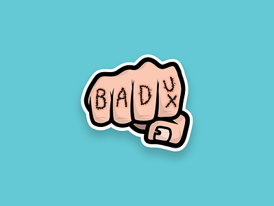 Bad UX Finger Tats Sticker badux finger tats fist hand stick and poke sticker tats tattoo