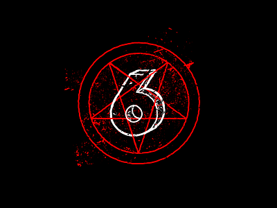The Number 6 6 aaronsalphabet alphabet devil letter lettering number satan six type typography