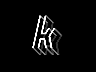 The Letter k 3d aaronsalphabet alphabet k letter lettering lines logo type typography