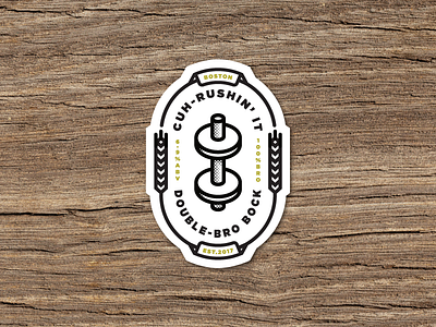 Cuh-Rushin' It Brogrammer Beer Sticker