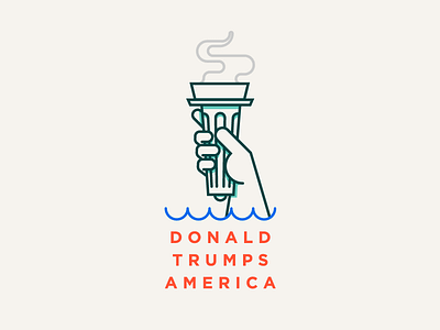 Donald Trumps America america blue climate change paris climate political red statue of liberty trump usa