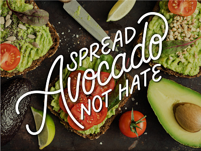 Avocado avocado custom type food hand drawn type illustration lettering photography script type typography