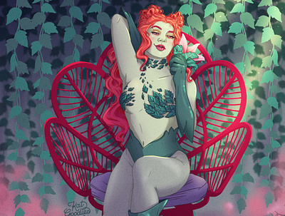 Poison Ivy batgirl batman character character design comic art comic book comic books dc comics female character flower gotham illustration illustrator ivy leaves poison poison ivy super hero superhero villian