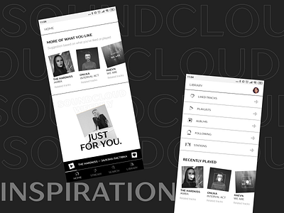 Design Line Weekly Challenge. Week 2 concept design design line dlchallenge dlweekly inspiration redesigned soundcloud the hardkiss typography ui uidesign webdesign