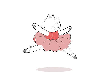 I'm a ballerina 3 ballerina ballet illustration kitty kitty illustration vector