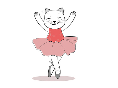 I'm a ballerina 4 ballerina ballet design illustration kitty kitty illustration vector