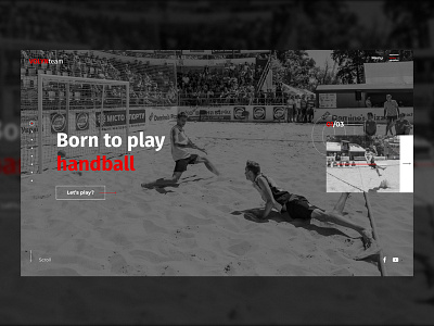 Volyn Beach Handball beach ball design handball play promo page promo site ui win