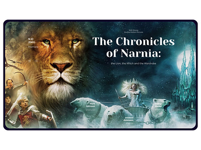 Chronicles of Narnia Concept design narnia typography ui ui design uidesign webdesign