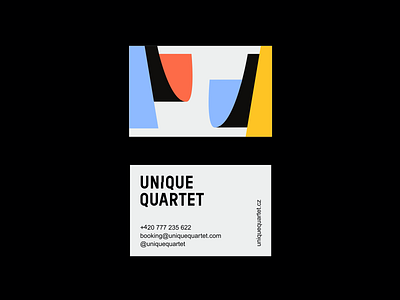 Visual Identity For Multi Genre Quartet - Business Cards branddesign business card design businesscard geometric illustration logodesign simpleshapes uniquequartet visual art visual design