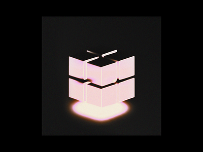 Three-Dimensional Solid Object Bounded By Six Square Faces abstract art art direction artwork branddesign cube design cube illustration design gradient art illustraion illustration art illustrator pink visual art visual design