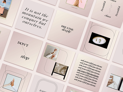 Instagram Branding brand design brand design kit brand designer graphicdesign instagarm template instagram instagram posts layout design pink blush quote design