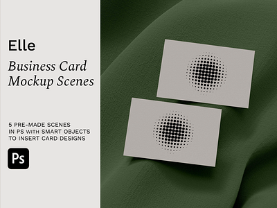 Business Card Mockup On Fabric