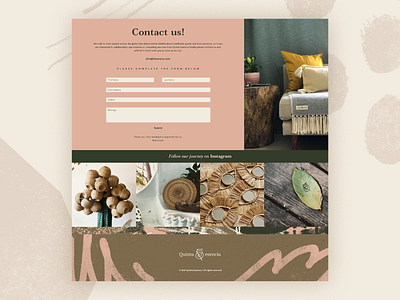 Quinta Esencia | Landing Page artisan artisanal branding clothing contact us handmade landing page landing page concept landing page design landingpage ui web site design website