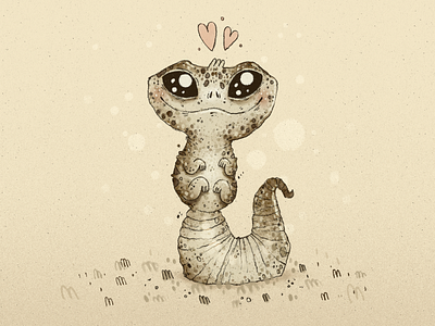 Leopard Gecko animal art artwork character character design gecko handmade illustration leopard gecko pet