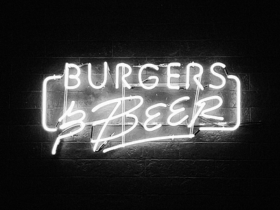 Santa Burguesa | Neon Signs beer burger design fries lettering letters neon neon light neon sign neon signs quote restaurant text typography typography art