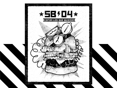 Santa Burguesa | Calle 13 Poster art artwork band bomb branding burger calle 13 design dynamite illustration inspiration latino music musician poster