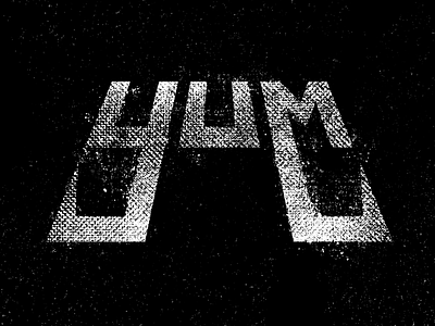 Yum art artwork grunge grunge font heavy metal lettering letters metal metallica rock rock band texture type typedesign typography yum