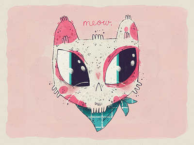 Big Eyes art artwork cat character character design handmade illustration kitten kitty purr