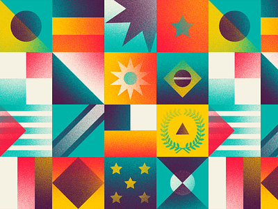 Latino Flags | Texture flag geometrical latino pattern texture vector