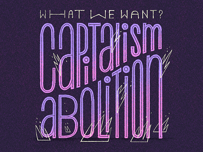 Capitalism Abolition art capitalism handmade illustration lettering letters text type typography