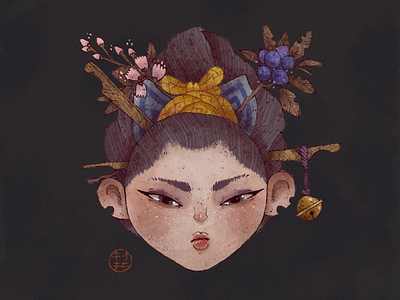 #Drawthisinyourstyle | Will Murai art artwork character character design draw this in your style dtiys flowers geisha handmade illustration will murai
