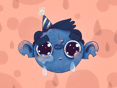 Birthday Boy art artwork bday birthday birthday party character character design handmade illustration sad