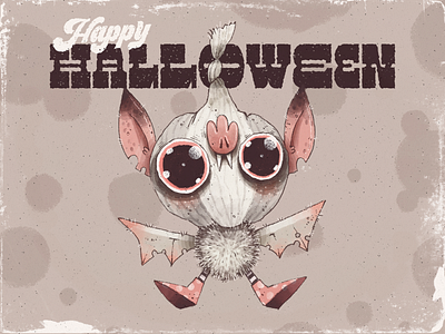 Happy Halloween! art artwork bat character character design cute garlic halloween handmade happy halloween illustration scary spooky vampire