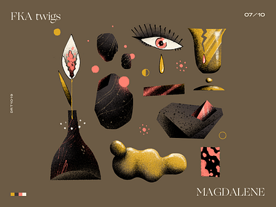 07 | FKA twigs — MAGDALENE abstract album art artwork design elements fka twigs handmade illustration magdalene music record shapes top 10